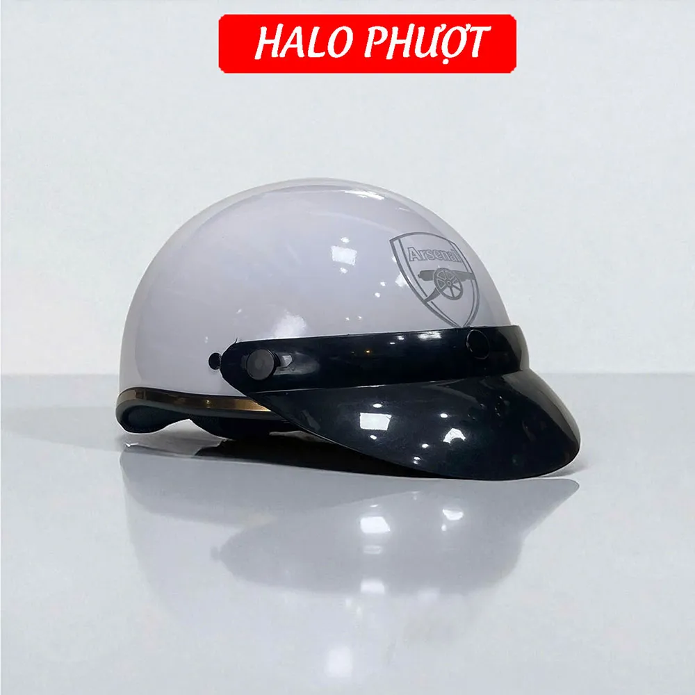 Mũ Bảo Hiểm Khắc Lazer Logo Câu Lạc Bộ Bóng Đá